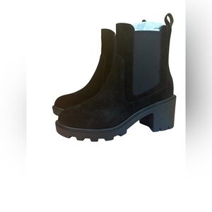 Nordstrom Lisa Vicky Black Suede Heeled Boots